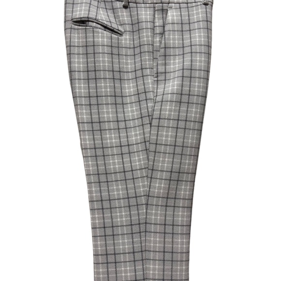 Ann Taylor | Women's Gray Plaid Tapered Pants - Picture 5 of 7